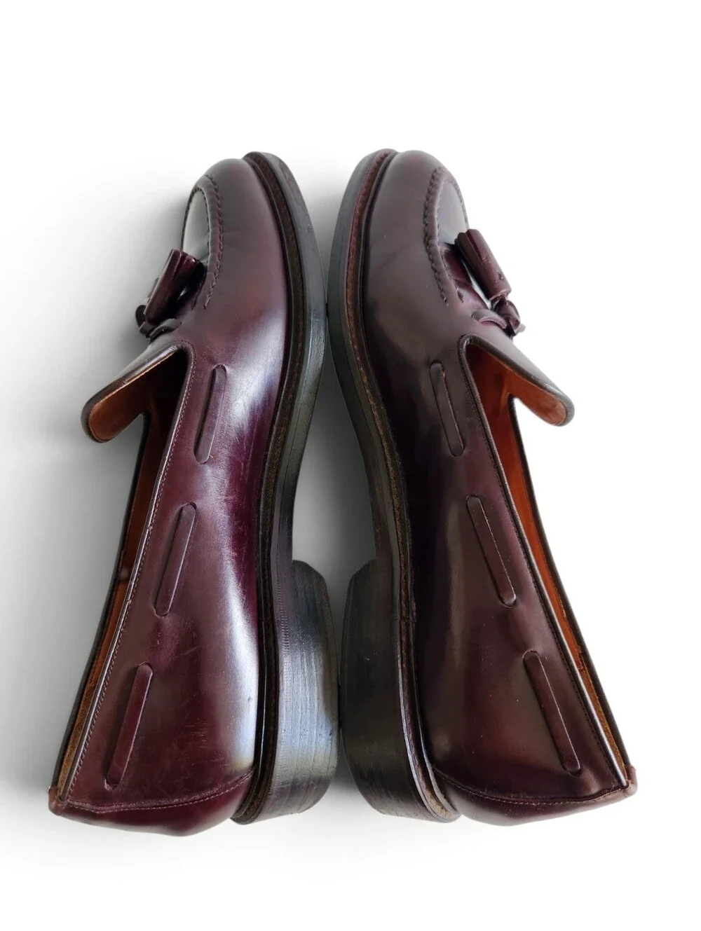 Polo Ralph Lauren Maestra Tassel Calfskin Loafer Sz 10 Cordovan Made in Italy